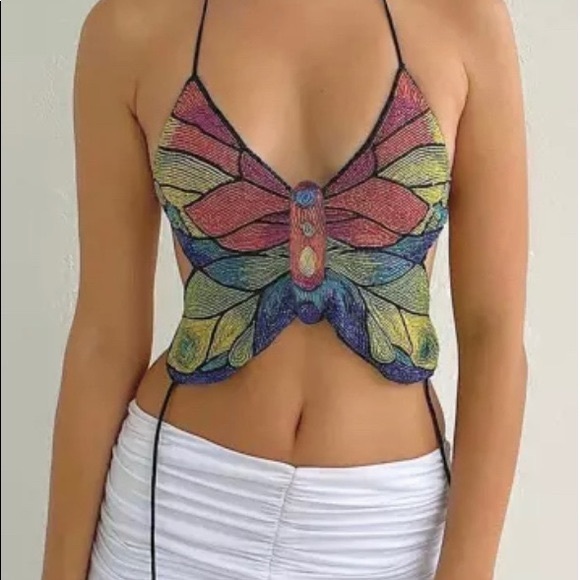 Monarch Rainbow Boho Strapy Brami Cami In Multicolor - Picture 2 of 7